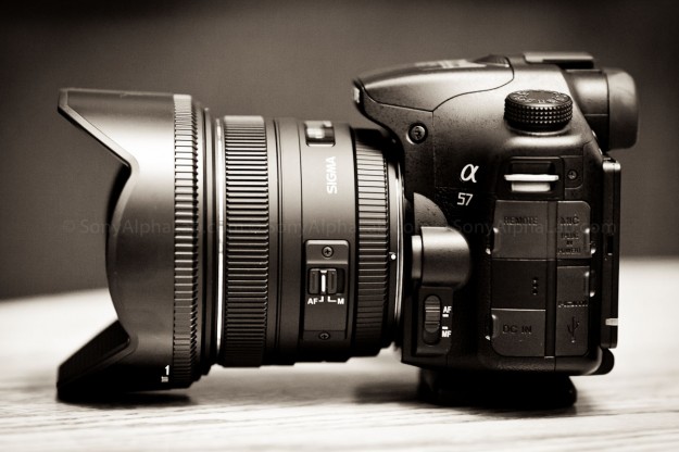 Sony A57 with upgraded Lens - image courtesy of sonealphalab