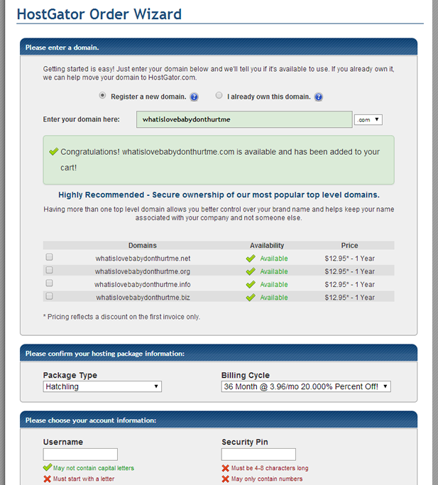 hostgator signup-2